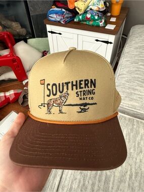 Southern String Two-Tone Tan & Brown Trucker Cap